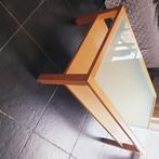 Salontafel Hulsta met glazen blad te koop, Huis en Inrichting, Ophalen, 100 tot 150 cm, Glas, 50 tot 100 cm