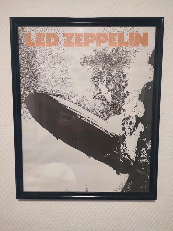 Cadre déco led zeppelin, Antiek en Kunst, Kunst | Litho's en Zeefdrukken, Ophalen