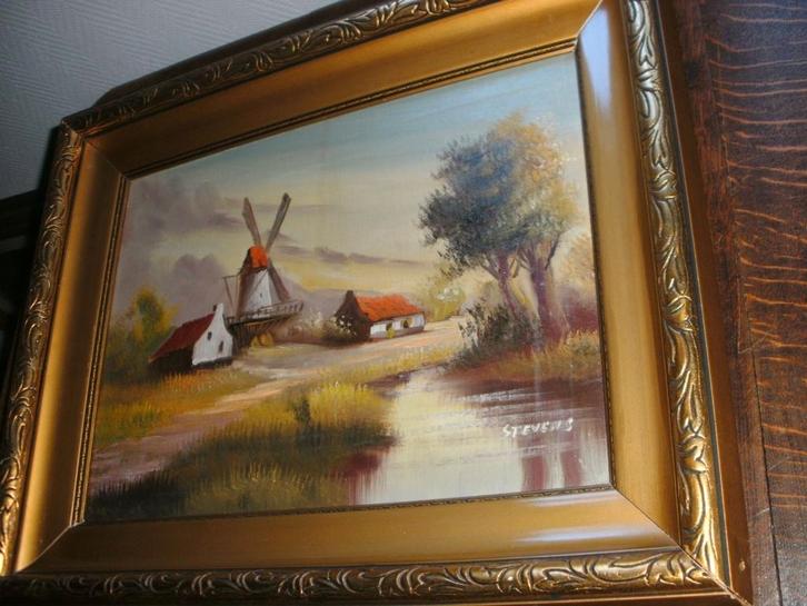 *2 mooie gesigneerde schilderijen (1960) -Zie PIRON, BAS, Antiek en Kunst, Kunst | Schilderijen | Klassiek, Ophalen of Verzenden