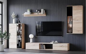 Tv-meubel eikenhout bruin 