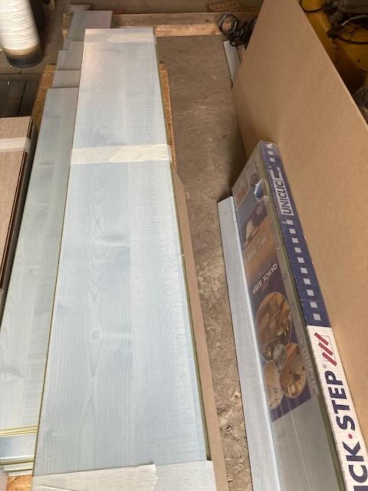 Quickstep Click Laminaat blauw, Doe-het-zelf en Bouw, Vloerdelen en Plavuizen, Gebruikt, Laminaat, Ophalen