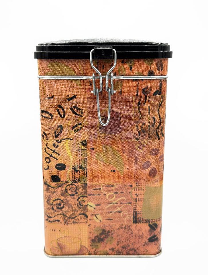 Metalen voorraadblik met klipsluiting voor bewaring koffie, Collections, Boîte en métal, Neuf, Café, Autres marques, Enlèvement ou Envoi