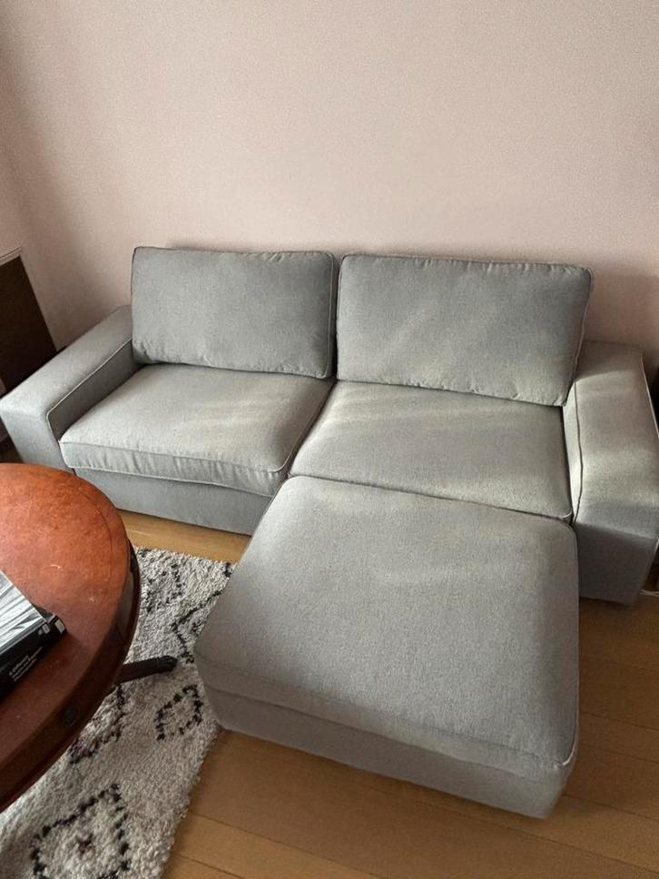Ikea kivik 3-zitsbank met poef, Huis en Inrichting, Zetels | Zetels en Chaises Longues, Zo goed als nieuw, Ophalen