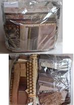 Chute de tissu de créateur Craft-hobby-slowstitch Camel/Choc, Beige, Moins de 30 cm, Enlèvement ou Envoi, 30 à 120 cm