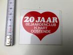 Sticker bejaarden club Oostende, Verzamelen, Ophalen of Verzenden, Bedrijf of Vereniging