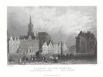 1837 - Veurne - de Grote Markt, Antiek en Kunst, Kunst | Etsen en Gravures, Verzenden