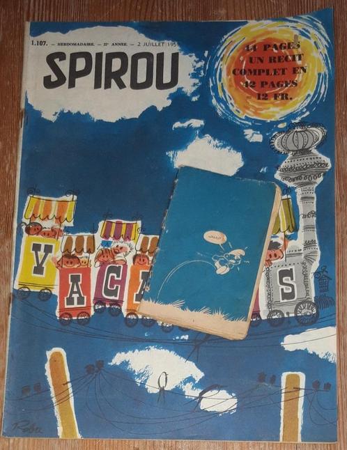 Spirou 1107 + Mini Recit HS Les Schtroumpfs noirs 1959 Peyo, Livres, BD, Utilisé, Une BD, Enlèvement ou Envoi