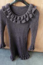 Gebreide tuniek/lange pull paarsgrijs (K86), Ophalen of Verzenden, Zo goed als nieuw, Maat 38/40 (M), Paars