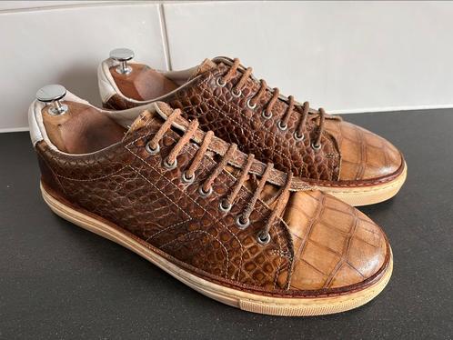 Floris van Bommel herenschoenen maat 9 / 43, Vêtements | Hommes, Chaussures, Comme neuf, Baskets, Brun, Enlèvement ou Envoi