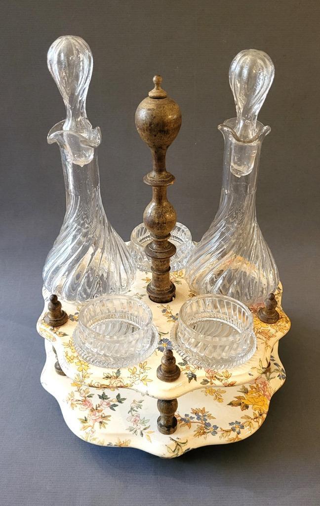 ✔️Serviteur Sarreguemines Louis XV (France 1900), Antiquités & Art, Antiquités | Plateaux, Envoi