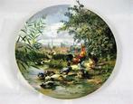 Assiette murale Enten und Huhner am Dorfteich - Canards, Enlèvement, Comme neuf