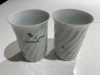 2 tasses à brosse à dents en porcelaine, Enlèvement ou Envoi, Utilisé, Blanc, Autres types