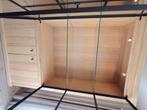 Vitrine kast, Ophalen, Eikenhout, 200 cm of meer, 25 tot 50 cm