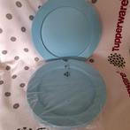 Tupperware campingborden/pique-nique borden 25 cm, Nieuw, Blauw, Verzenden