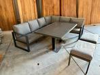 Loungehoek Nayan aluminium antraciet incl.2 footrest, Ophalen, Aluminium, Loungeset