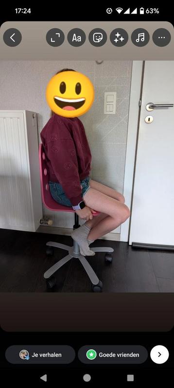 Bureaustoel kind roze Ikea, Huis en Inrichting, Bureaustoelen, Ophalen, Zo goed als nieuw, Roze, Bureaustoel
