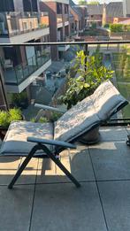4 verstelbare tuinstoelen met kussens, Tuin en Terras, Ophalen, Gebruikt