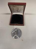 Antiek zilveren medaillon 85g Spaanse Cortes Madrid - zeldza, Enlèvement ou Envoi