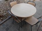 Ronde keukentafel en 4 stoelen, Huis en Inrichting, Ophalen, Gebruikt