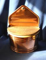 boite a sel en cuivre rouge interieur plastifier, Antiquités & Art, Enlèvement ou Envoi, Cuivre