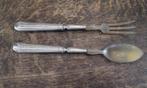 ANTIEKE ZILVEREN SALADESERVERS, Ophalen of Verzenden