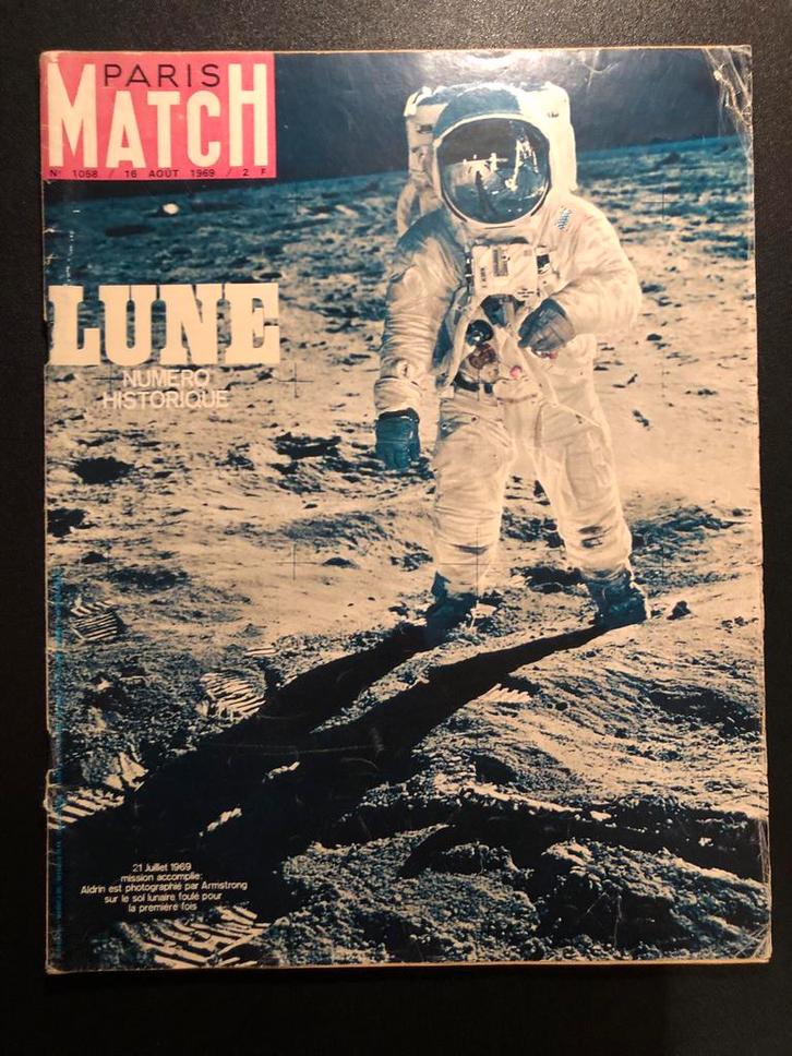 Dagbladen Paris Match van 1969 en 1971 op Apollo 11 en 14, Boeken, Geschiedenis | Stad en Regio, Gelezen, 20e eeuw of later, Ophalen of Verzenden
