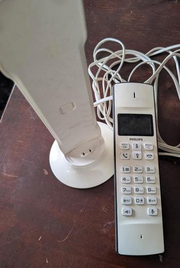 Philips Téléphone Fixe Blanc Sans Fil Design beschikbaar voor biedingen