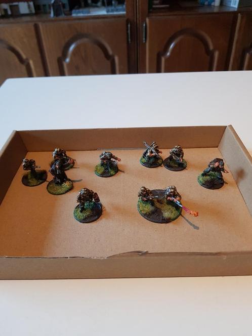 warlord bolt action: german infantery, 10 fig's, Hobby en Vrije tijd, Wargaming, Zo goed als nieuw, Historisch, Figuurtje(s), Geverfd
