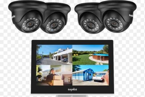 Caméra de surveillance installation de 4 caméras garantie.., TV, Hi-fi & Vidéo, Caméras action, Neuf