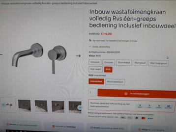 Inbouw wastafelkranen beschikbaar voor biedingen