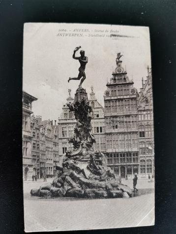 Antwerpen - standbeeld Brabo - Koloniale Jaarmarkt stempel