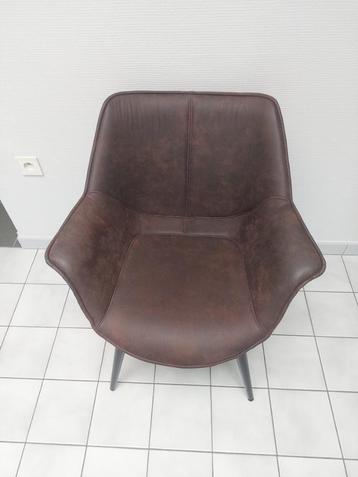 KUIPSTOEL, Huis en Inrichting, Ophalen, Twee, Bruin, Leer