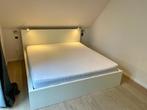 IKEA MALM bed, Huis en Inrichting, Slaapkamer | Bedden, 180 cm, Wit, Zo goed als nieuw, Hout
