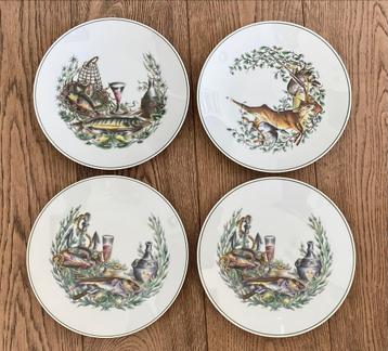 Service à 8 assiettes vintage en porcelaine “Natures Mortes” beschikbaar voor biedingen