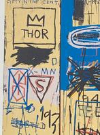 Jean Michel Basquiat : lithographie 50 par 70 cm encadree, Enlèvement ou Envoi
