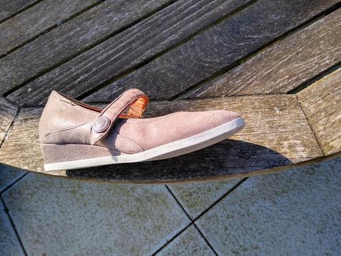39,5/6,5/9 Mobils goud/donkerbeige, Kleding | Dames, Schoenen, Zo goed als nieuw, Pumps, Overige kleuren, Ophalen of Verzenden