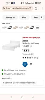 IKEA MALM 140 bed met. 2 bedden van 70, Huis en Inrichting, Ophalen of Verzenden, Zo goed als nieuw