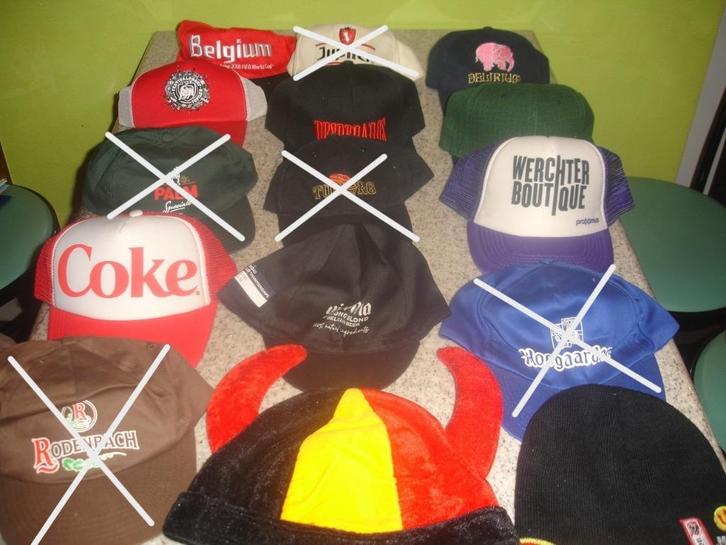 Verschillende petten en mutsen, Jupiler, Tuborg, Desperados,, Verzamelen, Biermerken, Zo goed als nieuw, Kleding, Overige merken