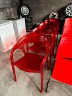Doorzichtige stoelen rood 4 Stuks Te koop., Enlèvement