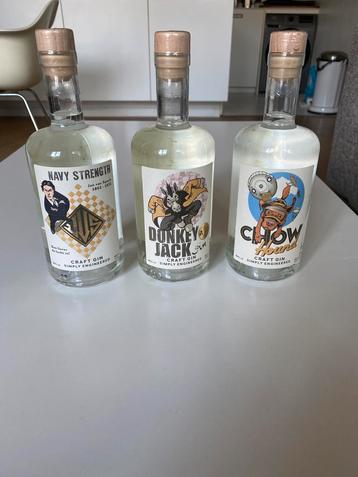 3 flessen gin beschikbaar voor biedingen