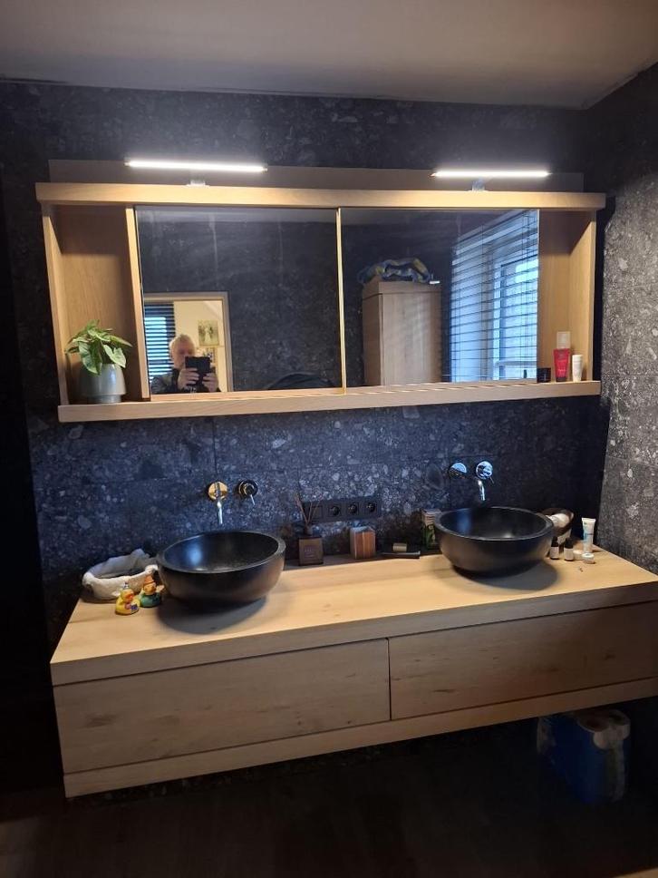 Badkamermeubel, Huis en Inrichting, Badkamer | Badkamermeubels, Zo goed als nieuw, Spiegelkast, 100 tot 150 cm, 150 tot 200 cm