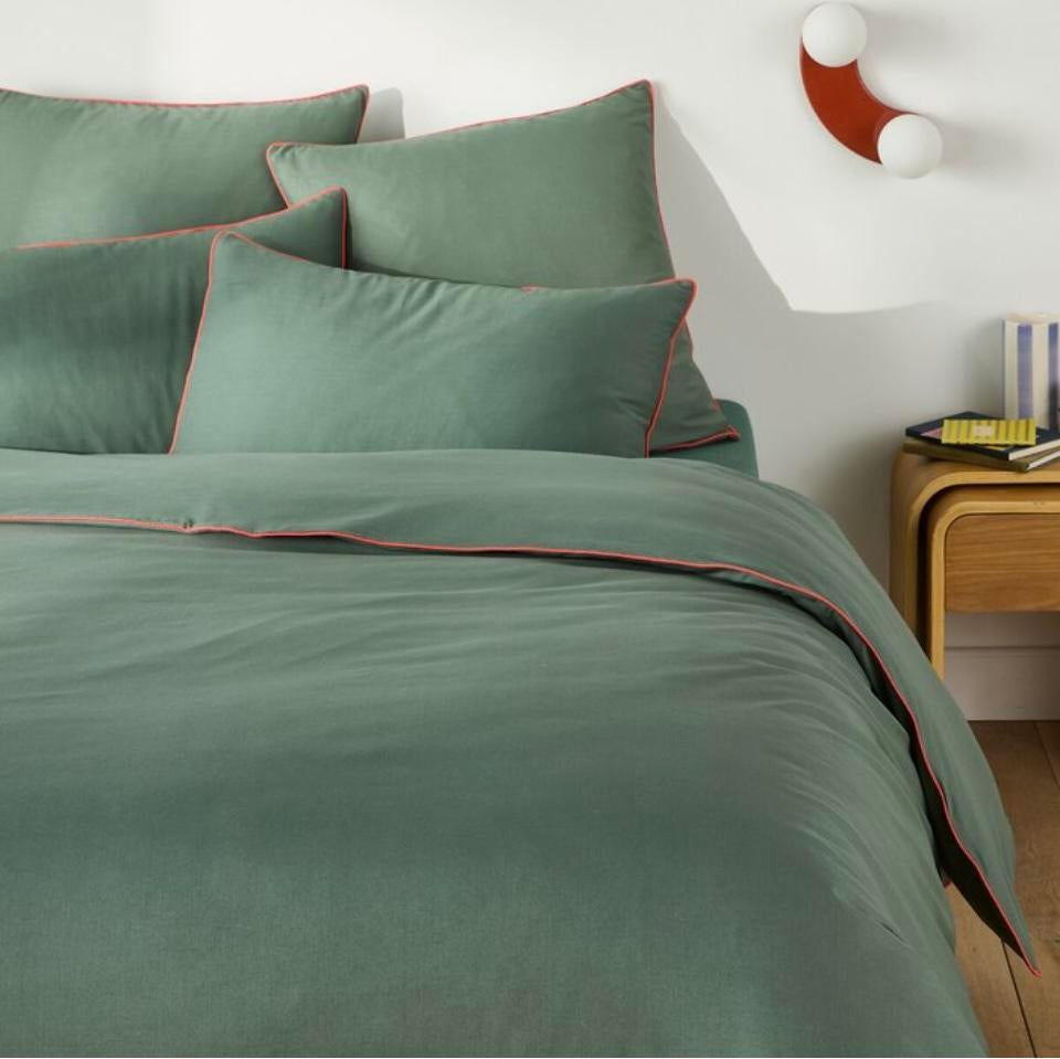 Housse de couette 200x200, Maison & Meubles, Housse de couette, Comme neuf, Deux personnes, Vert