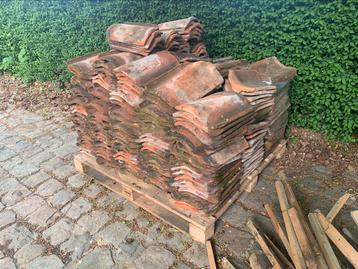 Rode boomse antieke pannen met natuurlijke patine., Doe-het-zelf en Bouw, Dakpannen en Dakbedekking, Ophalen, Gebruikt, Steen of Klei