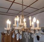 lustre en cristal 8 branches 12 lampes armature  en bronze, Maison & Meubles, Lampes | Lustres, Enlèvement