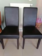 Eetkamerstoelen, Huis en Inrichting, Stoelen, Ophalen, Twee, Bruin, Leer
