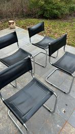 Replica Thonet s33 stoelen (4 stuks), Gebruikt, Zwart, Vier, Leer