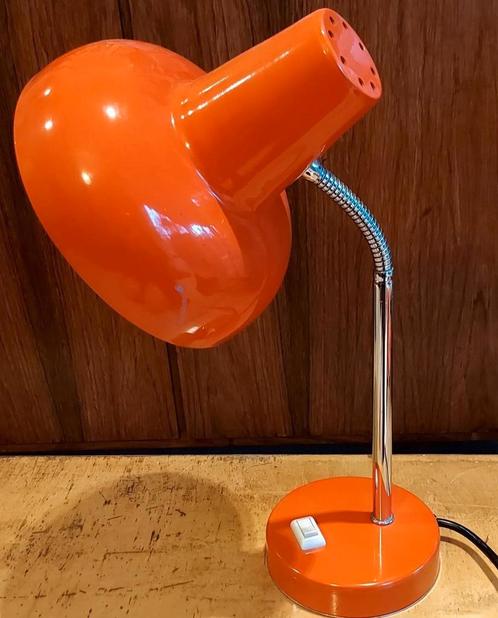 Bureaulamp oranje, Antiek en Kunst, Antiek | Verlichting, Ophalen of Verzenden
