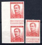 123 MH PROOF Ongetand 1912 10c 3 st, Postzegels en Munten, Postzegels | Europa | België, Ophalen of Verzenden, Postfris, Spoor van plakker