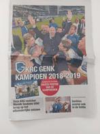 KRC Genk kampioen 2018-2019, kampioen.  Krantenbijlage, Livres, Comme neuf, Enlèvement ou Envoi