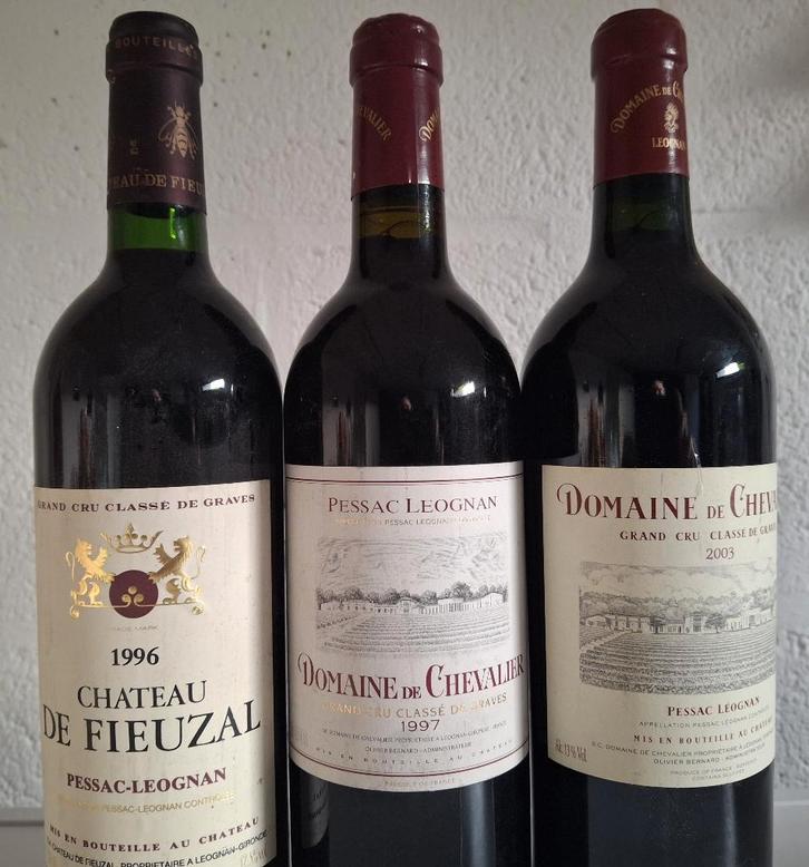 3 bouteilles De Grand Cru Classé Pessac-Léognan :, Verzamelen, Wijnen, Rode wijn, Frankrijk, Vol, Ophalen